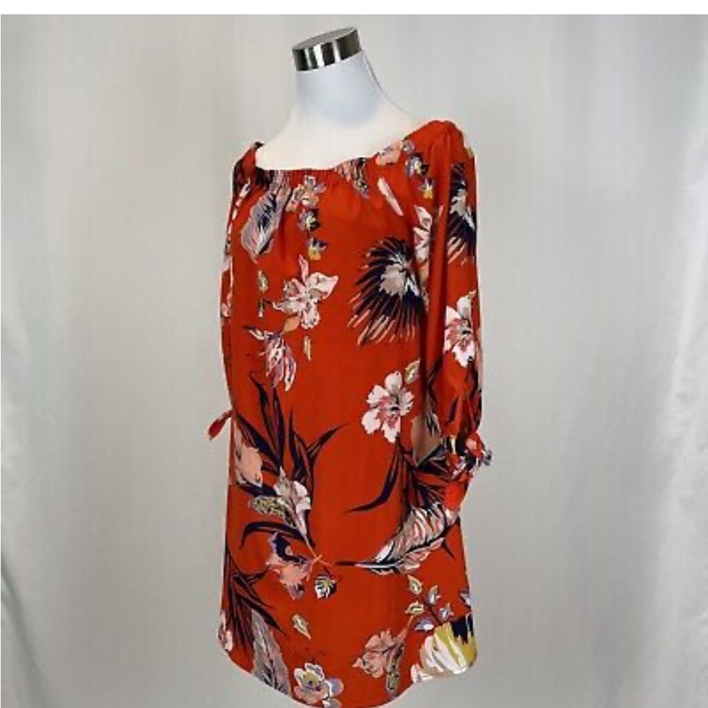 Floral shift dress Carolina belle off shoulder tunic new